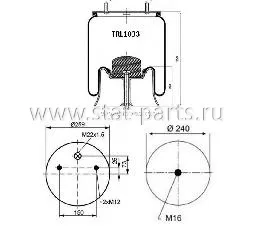 TRL1033 ПНЕВМОРЕССОРА В СБОРЕ С ПЛАСТИКОВЫМ СТАКАНОМ SAF 4022NP05