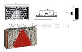 24-7400-707 ФОНАРЬ ЗАДНИЙ ЛЕВЫЙ С ТРЕУГОЛЬНЫМ ОТРАЖАТЕЛЕМ MULTILED