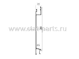535.621035 СРЕДНИЙ АЛЮМИНИЕВЫЙ ПРОФИЛЬ БОКОВОГО БОРТА С ВЫЕМКОЙ 3250Х200Х25