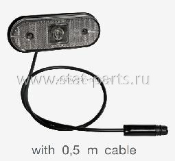 31-7707-107 ГАБАРИТНЫЙ ФОНАРЬ БЕЛЫЙ UNIPOINT I LED С КАБЕЛЕМ 0,5М, ФИШКА ASS3