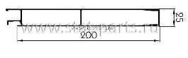 24750/3250 ВЕРХНЯЯ ЧАСТЬ БОКОВОГО БОРТА 3250Х200Х25ММ