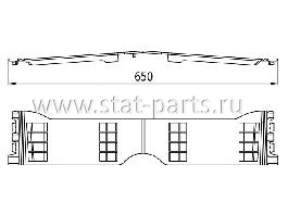 650.003510 ШАРНИР СДВИЖНОЙ КРЫШИ SESAM L=650 ММ