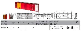 41-1009-111 ФОНАРЬ ЗАДНИЙ ЛЕВЫЙ С ПОДСВЕТКОЙ НОМЕРА IVECO ФИШКА 10PIN