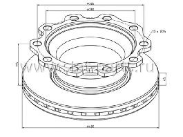326.000-00A ТОРМОЗНОЙ ДИСК /  Ø430 x 155 x 45 / 12