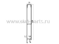 535.621033 ВЕРХНИЙ АЛЮМИНИЕВЫЙ ПРОФИЛЬ БОКОВОГО БОРТА 3250Х200Х25