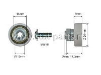 730009 РОЛИК СДВИЖНОЙ КРЫШИ В ПЛАСТИКЕ SCHMITZ D=26MM 1057718,1110712, 300-51.168