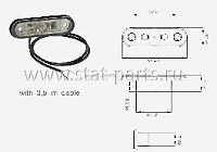 31-7100-014 ГАБАРИТНЫЙ ФОНАРЬ БЕЛЫЙ С КАБЕЛЕМ 3,5М