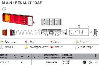 41-1001-011 ФОНАРЬ ЗАДНИЙ ЛЕВЫЙ С ПОДСВЕТКОЙ НОМЕРА MAN,DAF AMP 7PIN БОКОВОЙ РАЗЬЁМ