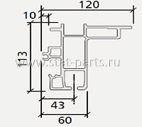 900402/13600 НАПРАВЛЯЮЩАЯ СДВИЖНОЙ КРЫШИ EDSCHA HYBRID И SESAM SLIMLINER 3GRAD 13600ММ