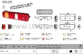 41-1041-311 ФОНАРЬ ЗАДНИЙ ЛЕВЫЙ VOLVO С ПОДСВЕТКОЙ НОМЕРА ФИШКА 7PIN AMP