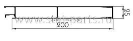 24750/3250 ВЕРХНЯЯ ЧАСТЬ БОКОВОГО БОРТА 3250Х200Х25ММ