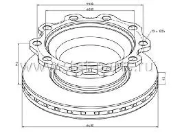 326.000-00A ТОРМОЗНОЙ ДИСК /  Ø430 x 155 x 45 / 12